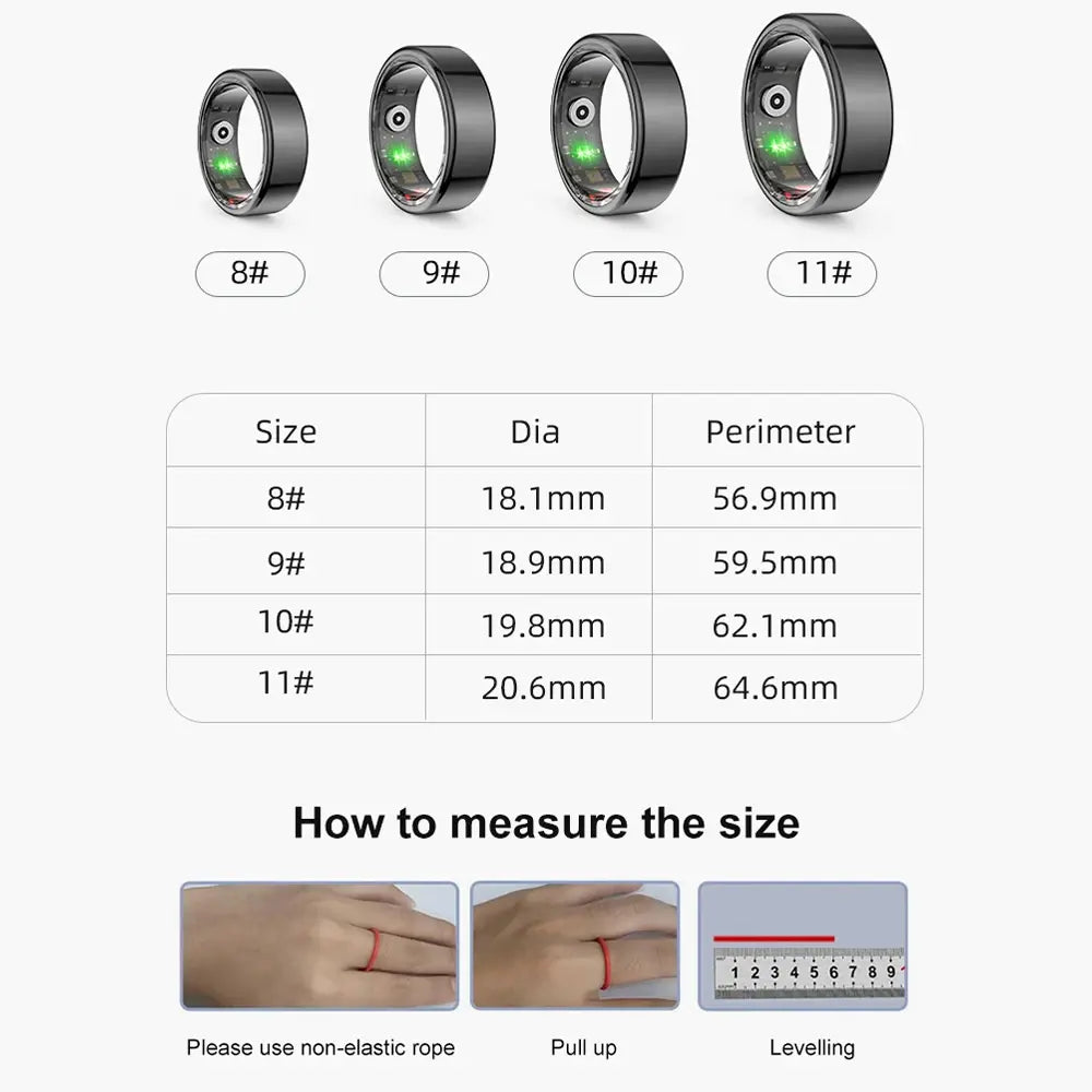 All-in-One Wellness Monitor Smart Ring